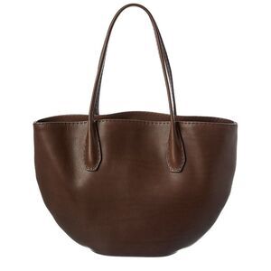 The Row Alger Leather Tote, Brown